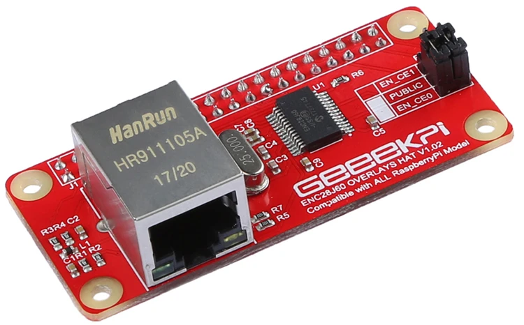

PI ZERO/ZERO W ENC28j60 Network Adapter Module