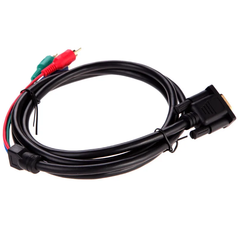 1.5m 5Ft VGA to TV 3 RCA Component AV Premium Version Audio Cable Adapter for PC Laptop P4PM | Компьютеры и офис
