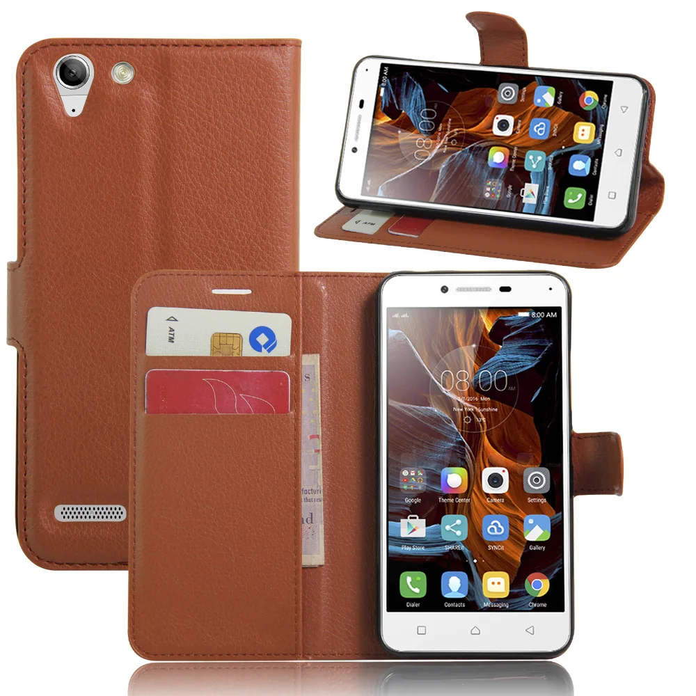 Модный кожаный чехол кошелек из зернистой кожи PU для lenovo K5 Plus A6020 защитный флип