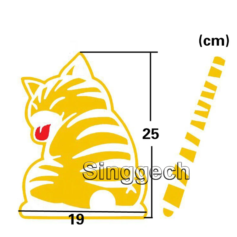 Автомобильный Стайлинг стеклоочиститель мультяшный Кот наклейка для Volkswagen VW Polo
