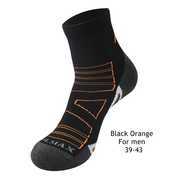 Black Orange 39-43 SANTO, женские и мужские быстросохнущие носки для бега, профессиональные носки для марафона, велоспорта, пешего туризма, треккинга - Цвет: Black Orange 39-43