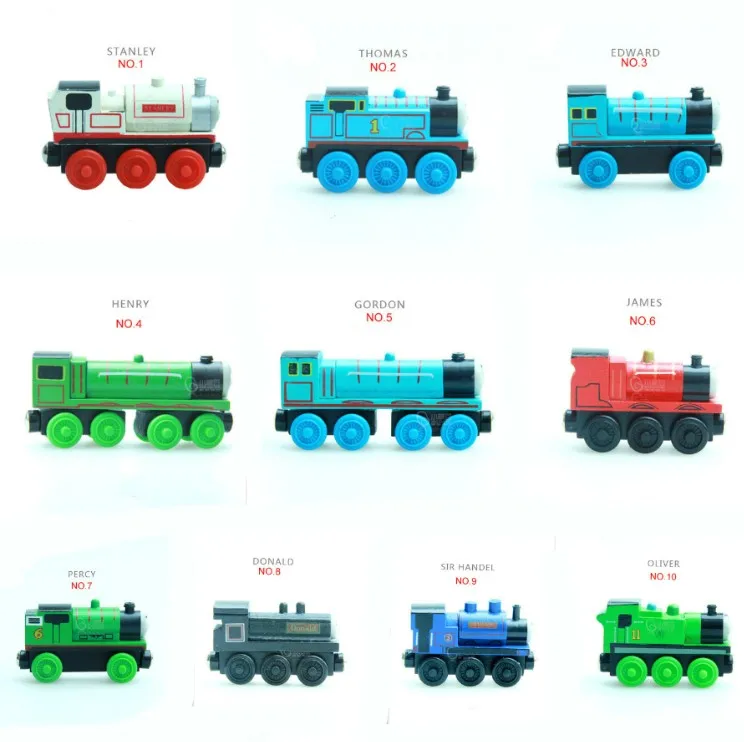 Магнитный деревянный Паровозик Emily Train, магнитные игрушки, рождественский подарок для детей, деревянные дорожки для детей