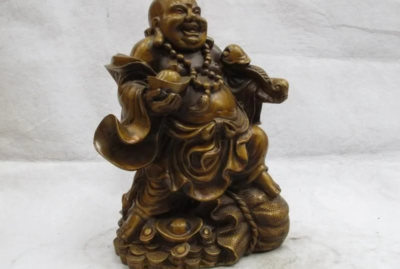 11 5 Китайская народная Классическая Бронзовая сумка для денег Yuan Bao счастливый
