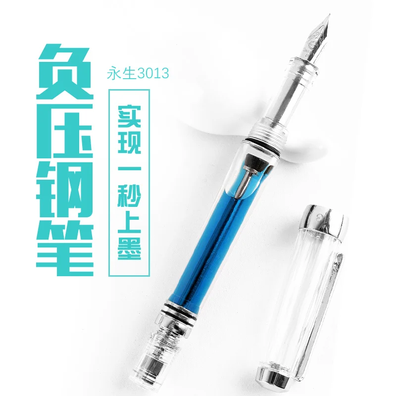 Новая вакуумная авторучка Wing Sung 3013 Wingsung/Paili 013 из смолы, прозрачная Качественная ручка EF/F 0,38/0,5 мм, чернильная ручка, деловой подарок