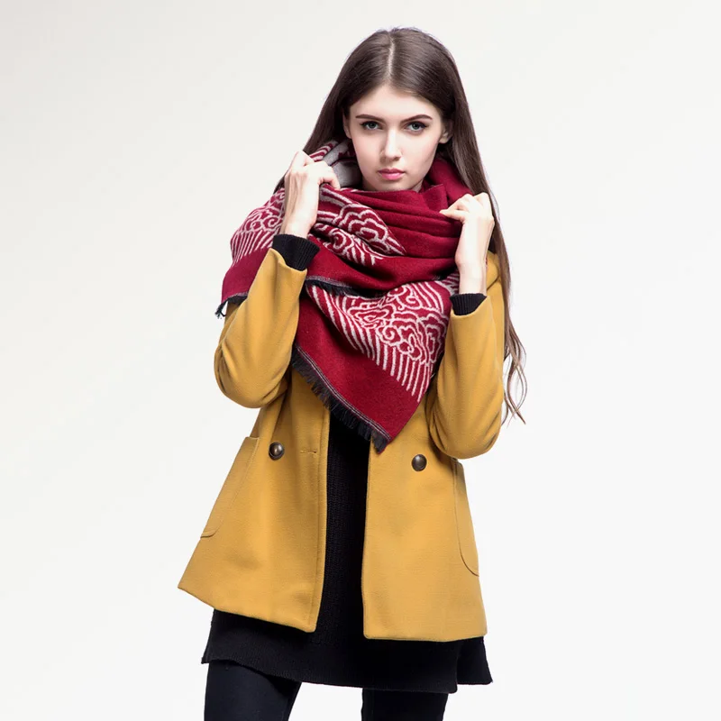 bufandas mujer 2015 moda bufanda del invierno pañuelos de marca desigual espesar fulares cachemira | Аксессуары для одежды