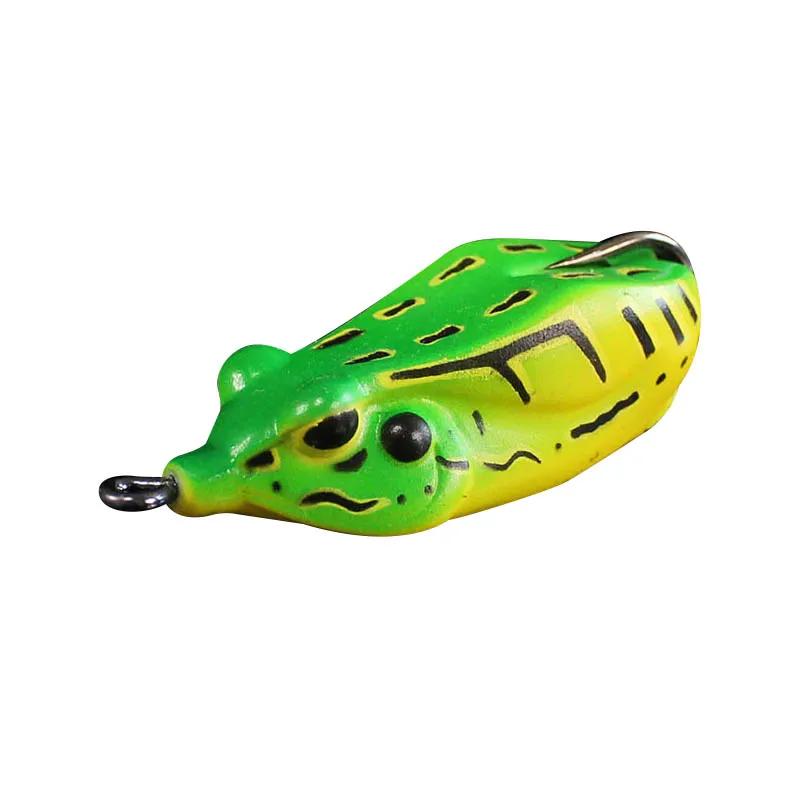 4 искусственных лягушки с одним крючком 14 г/7 см мягкая искусственная лягушка