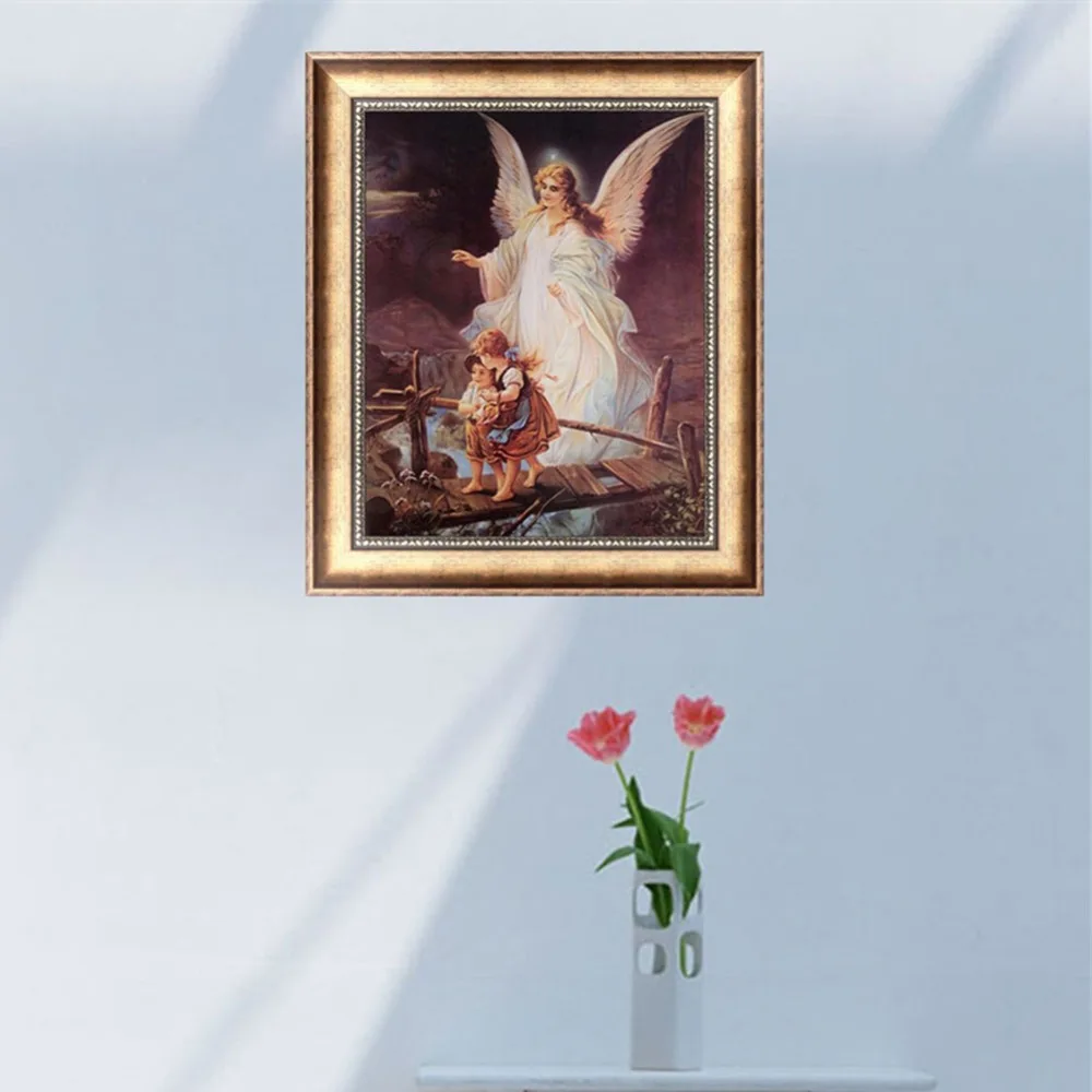 Алмазная вышивка 5D с ангелом хранителем сделай сам крестиком рукоделие домашний