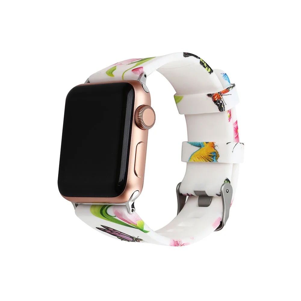 Silicone strap for Apple Watch Band 42mm Bracelet 40mm 44mm for Apple Watch Strap For iwatch band 4/3/2 1 38MM Sport Wristbands