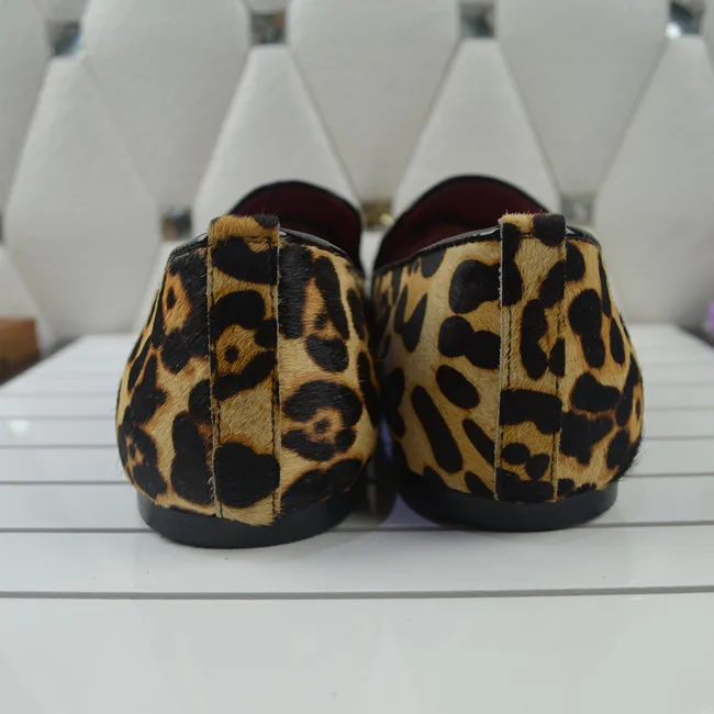 Туфли мужские леопардовые без застежек с блестками | Обувь