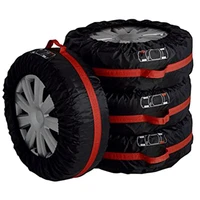 4pcs polyester tire cover winter summer car spare wheel tire cover bag auto tyre accessories vehicle wheel protector storage bag