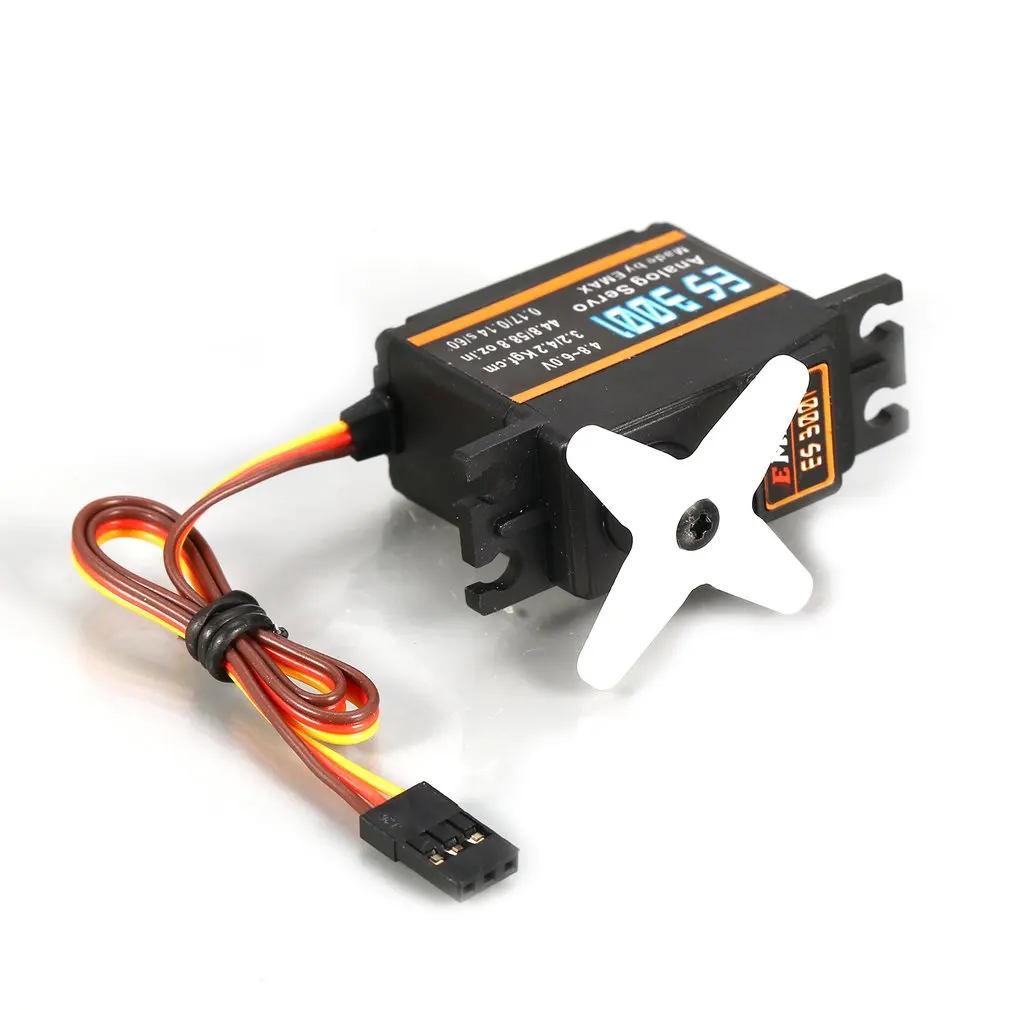 4 шт. EMAX аналоговые Пластик Шестерни Servo ES3001 8 V 6 2 кг 0 17/0 14 s/60 градусов для