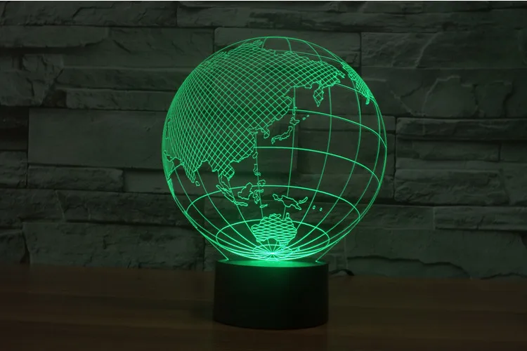 3D атмосферная лампа 7 цветов меняющая визуальную иллюзию Светодиодная для декора