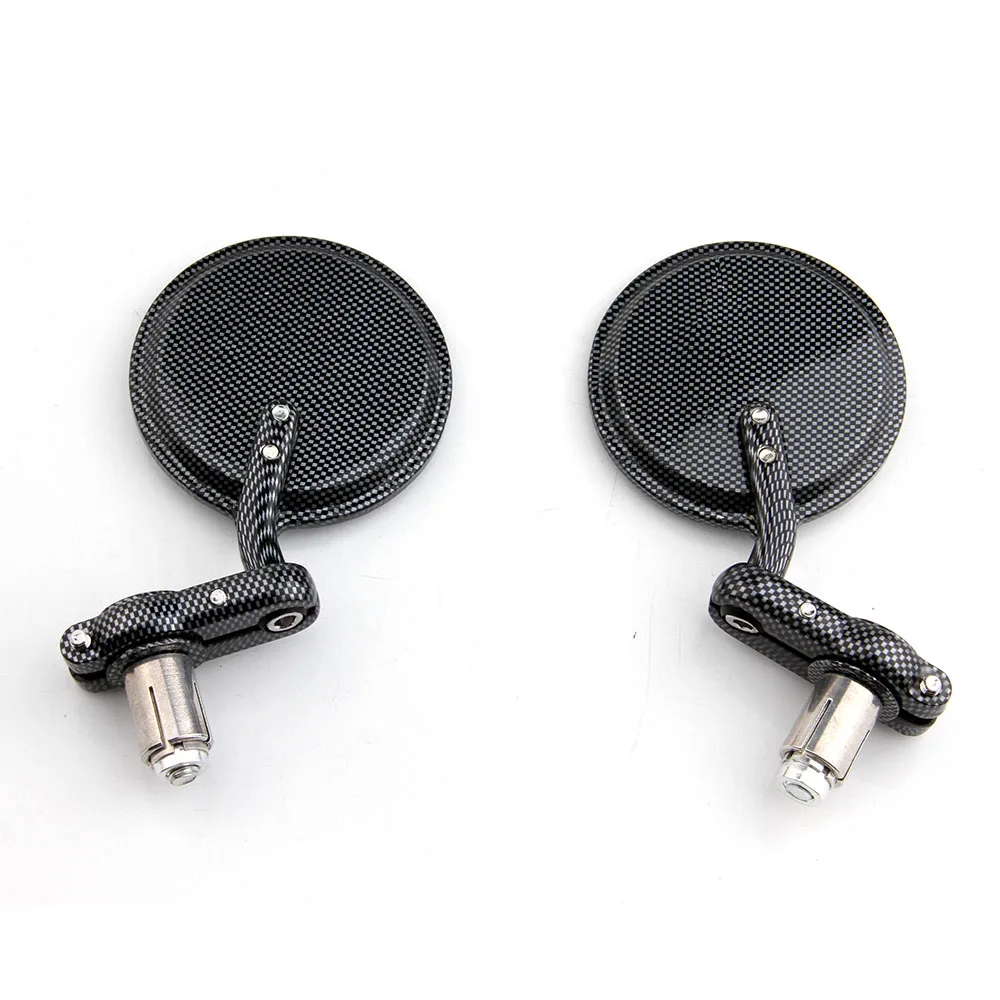 

Pair 7/8" 22mm Universal Motorcycle Rearview Side Mirrors Motorbike Rear View Handle bar end Mirror accessories For Honda yamaha