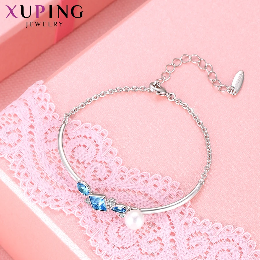 Xuping ювелирные изделия ретро темперамент браслеты кристаллы от Swarovski имитация жемчуга для женщин Подарки на день благодарения M96-70017
