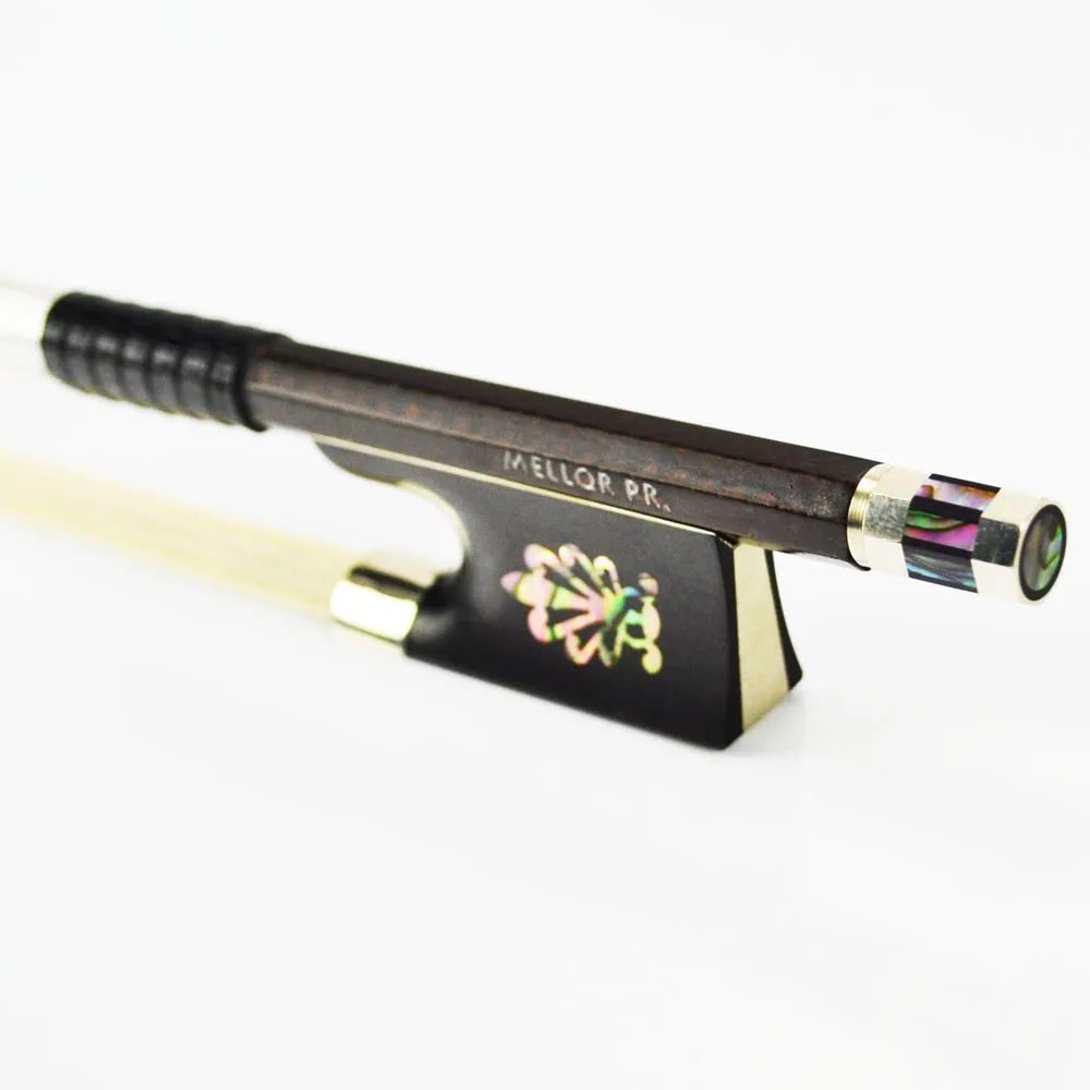 Золотая Алмазная скрипка с серебряным креплением из углеродного волокна лук