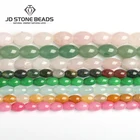 Бусины из натурального камня JD Бесплатная доставка Бусины из натурального камня рисовая форма агат яшма камень унакита тигровые глаза Размер 6*9 мм для аксессуаров