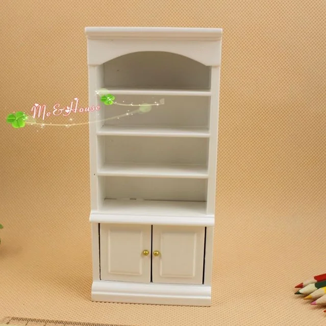 

MINI Doll house Mini furniture model toys white large bookcase super practical