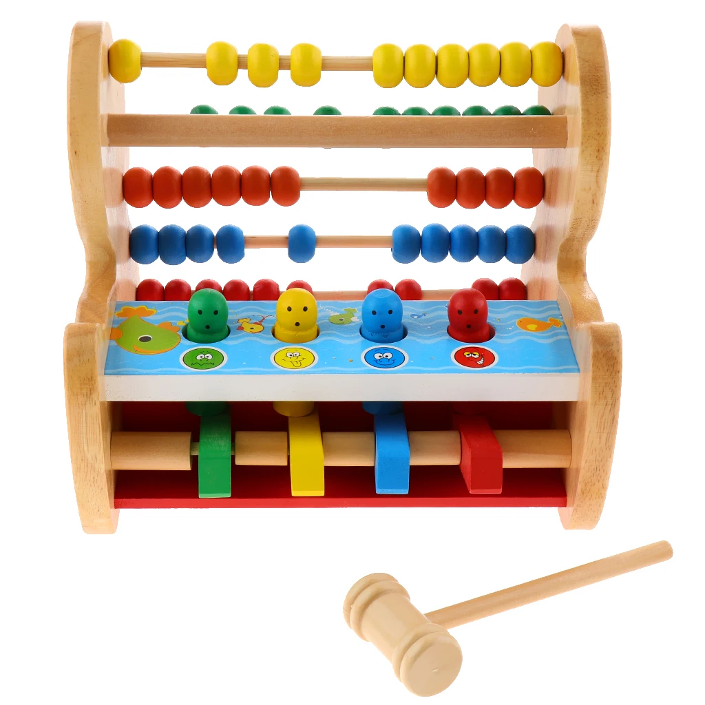 Детские деревянные компьютерные стойки с 50 бусинами развивающие игрушки для