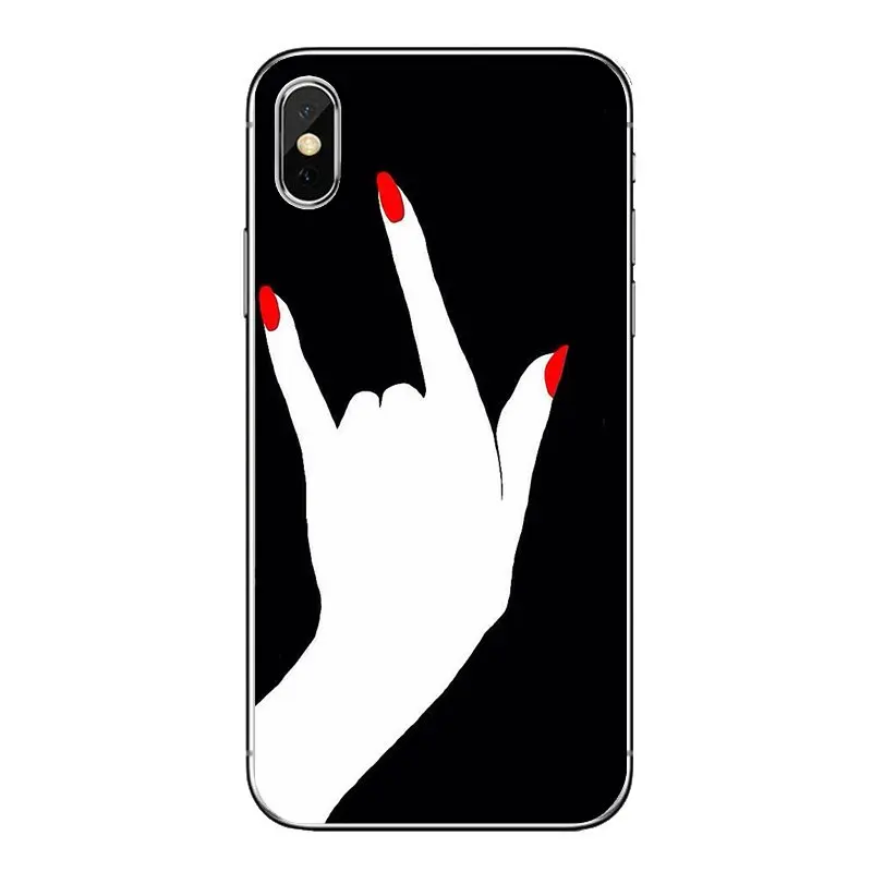 For Huawei Honor 8 8C 8X 9 10 7A 7C Mate 20 Lite Pro P Smart Plus Rock Hand Gesture Sign Soft Transparent Cases Covers |