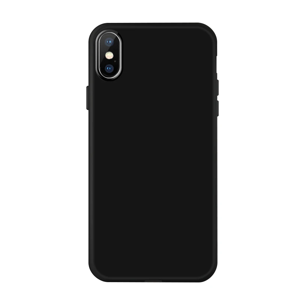 Разноцветный чехол из ТПУ с изображением Вселенной и Планта для iPhone 7, 6s, 6, 8 Plus, X, силиконовый матовый чехол для iPhone XR, XS, Max, X, Fundas Capa - Цвет: Black TPU