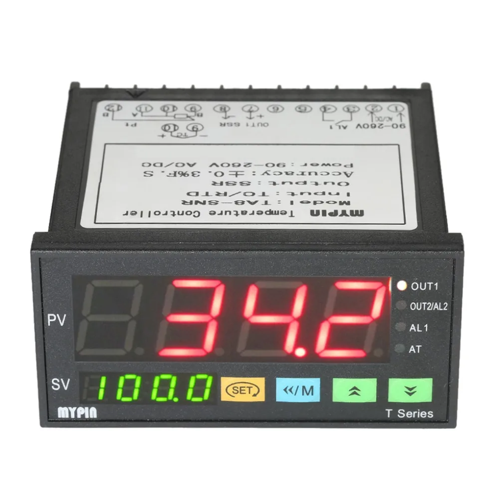 TA8-SNR термометр MYPIN 90-265 в AC/DC двойной светодиодный цифровой F/C PID регулятор