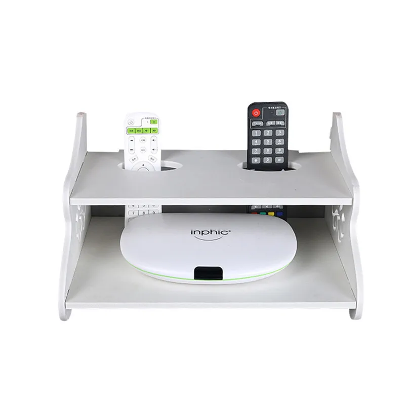 Living Room Router Storage Racks TV set Set-top Box Remote Control Wall Shelf Decor Phone Key | Дом и сад