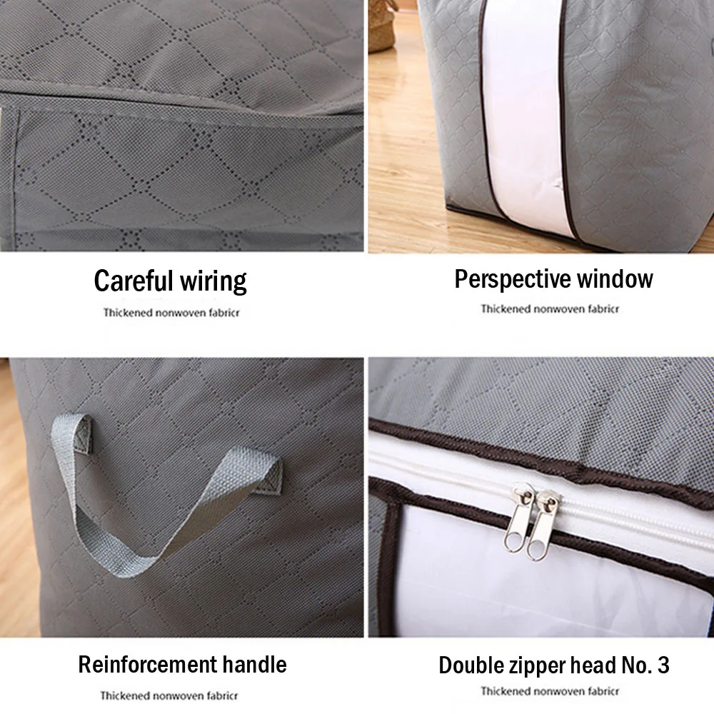Large Capacity Quilt Clothing Storage Bag Pouch Holder Blanket Pillow Organizer