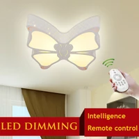 remote control mounted curved fixture modern led chip dimming acryl round bedroom ceiling lights lighting lamp