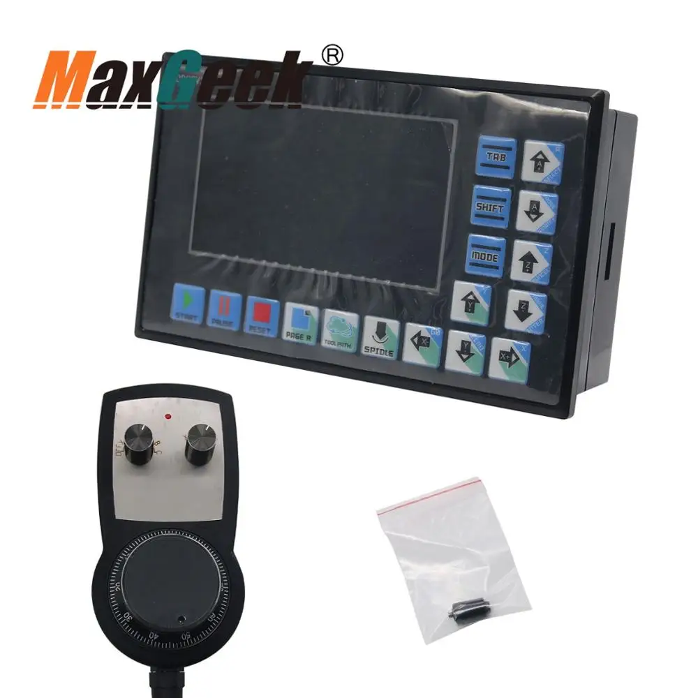 

Maxgeek CNC 4-Axis Motion Controller 500KHz Stepper Motor Driver DDCSV1.1 + Standard 6-axis Handwheel MPG Emergency Stop