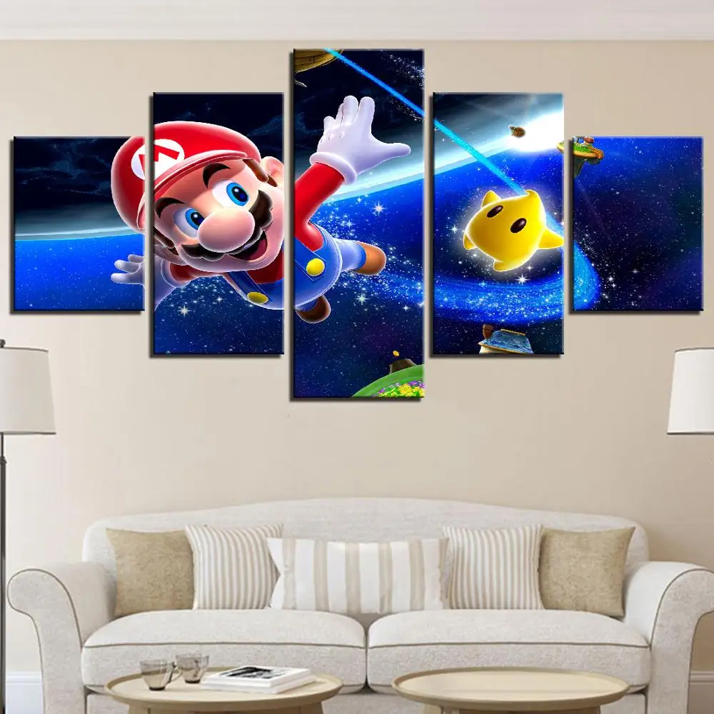 5 шт. мультфильм аниме художественный плакат на холсте настенное искусство
