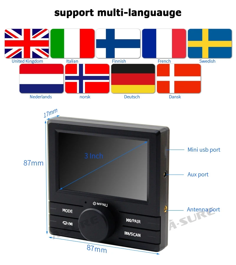 A-Sure внешний DAB BOX приемник + радио тюнер для Android WinCE автомобильный dvd gps плеер