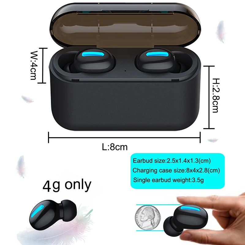 Оригинальные Q32 TWS Мини Bluetooth наушники 5 0 + EDR спортивные стерео с 1500 мАч зарядное