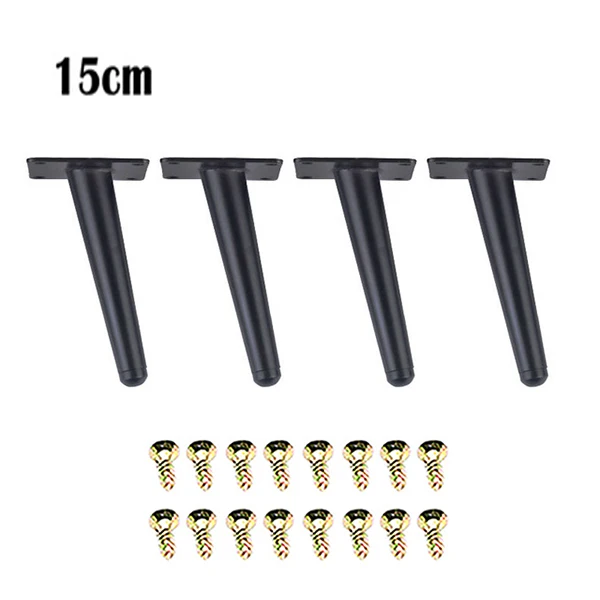 Black 15cm Oblique 4 шт 15-30 см мебель ножки стола легко установить для мебели современные ножки для дивана журнальные столики, стулья, домашний проект DIY - Цвет: Black 15cm Oblique