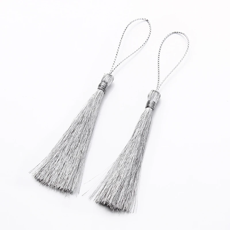 Шнур с шелковой кисточкой 30 шт./лот Золотой/Серебряный шнур кисточками 80 мм нить