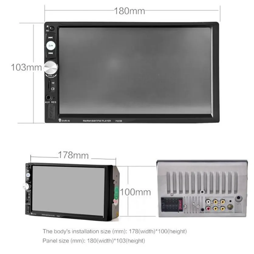 Высокое качество 7 &quotHD Bluetooth стерео аудио в тире Aux Входной приемник SD/USB MP5 плеер