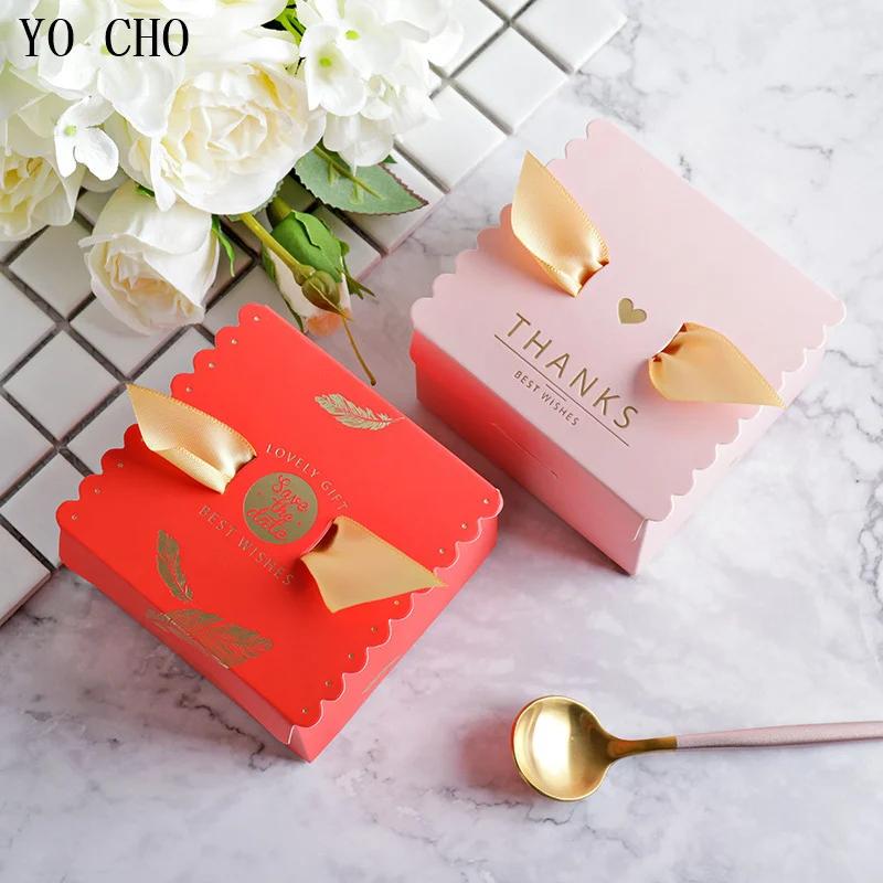 Милая красочная бумажная коробка для конфет YO CHO подарочные пакеты свадебный