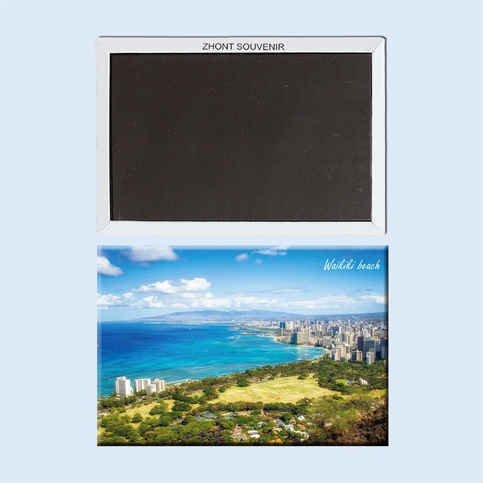 Waikiki beach USA 22694 сувениры туристического пейзажа подарки для друзей магнитный