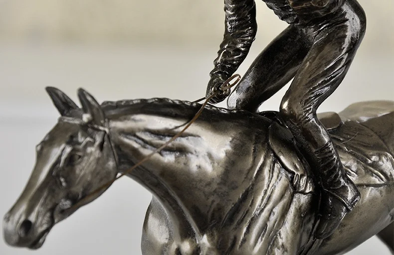 Статуя лошади гонщика ручной работы из смолы и меди|gifts and crafts|gift giftsresin sculpture |