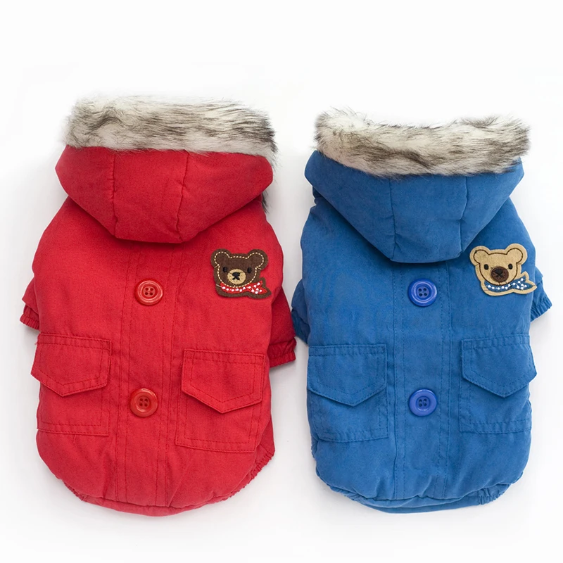 

2016 Warm Soft Winter Dog Clothes Thicken Cotton Padded Pet Jacket Coat for small medium puppy dogs chihuahua Yorkshire S-2XL