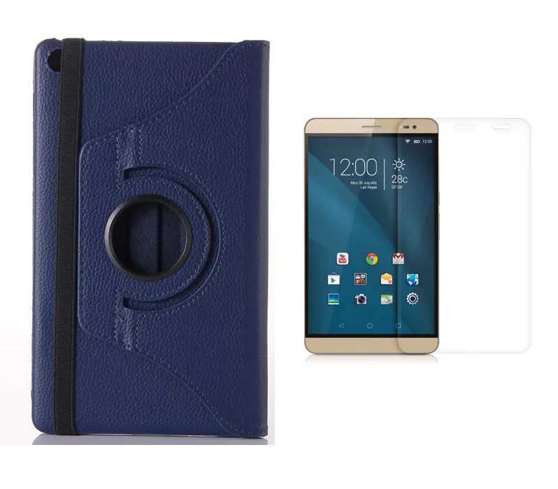 Чехол-книжка из искусственной кожи с подставкой и защитным стеклом на экран для Huawei MediaPad M2 8.0 M2-801W M2-803L M2-802L.
