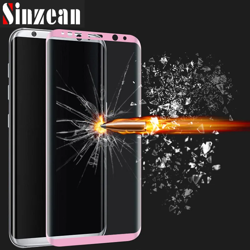 Sinzean 100 шт. 3D изогнутый для samsung galaxy S8 /S8 plus полное покрытие закаленное стекло