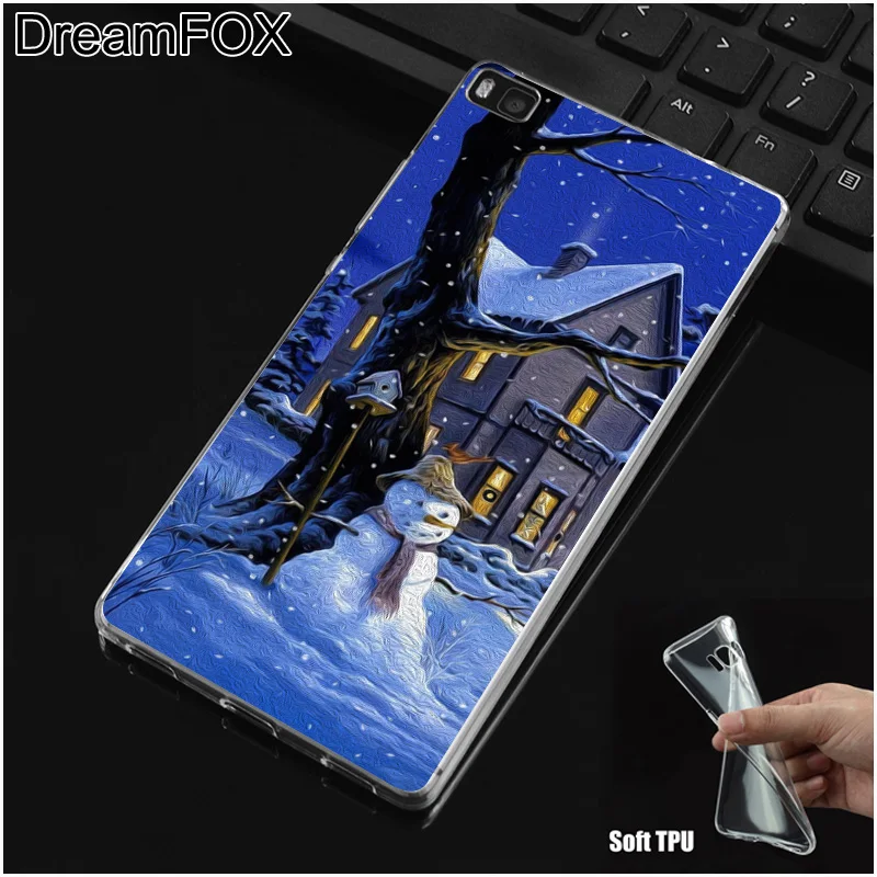 DREAMFOX M306 зимний снеговик Снежный Мягкий ТПУ силиконовый чехол для Huawei P8 P9 P10 P20 P30 Lite