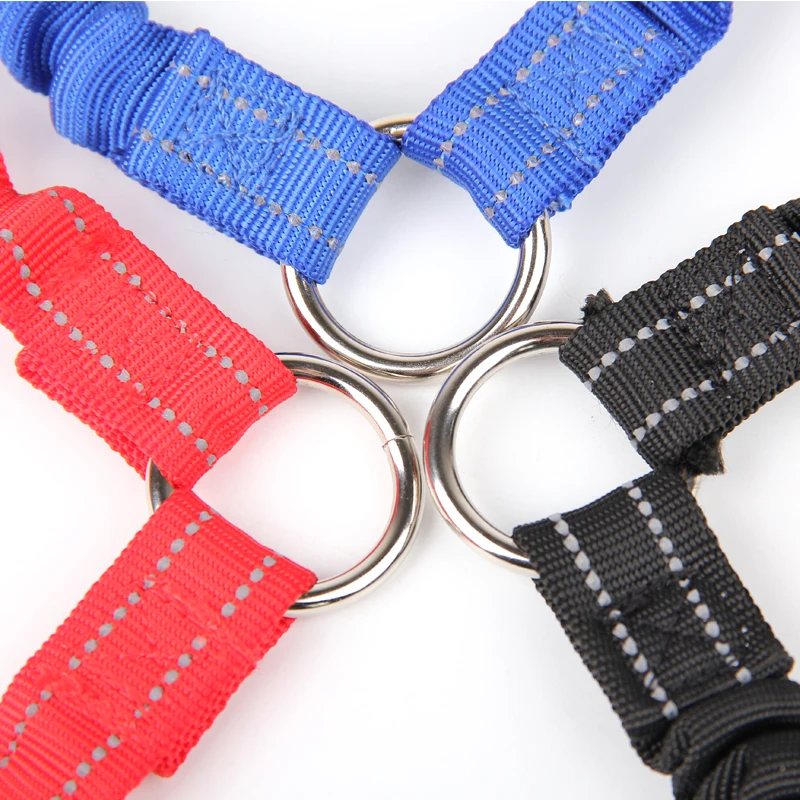 Эластичная растягивающаяся двойная поводок для собак цепочка спортивной