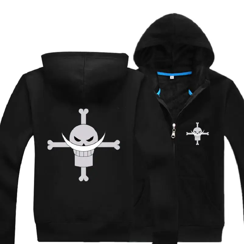 Высокое качество Q унисекс ONE PIECE Эдвард Ньюгейт Толстовки с капюшоном куртка пальто молния толстовки на застежке Топ