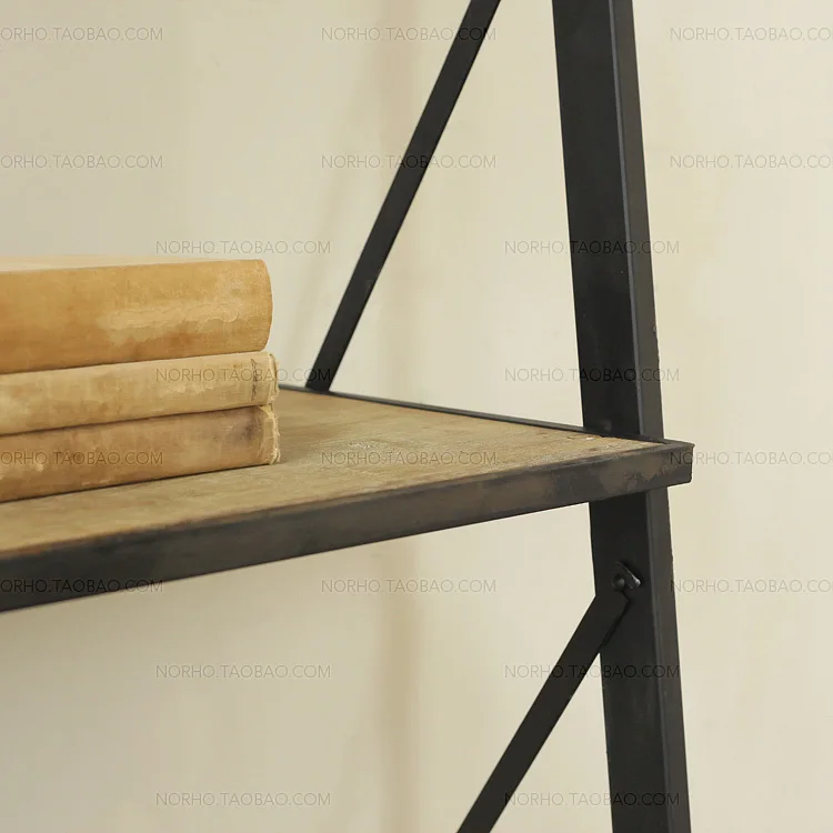 American country style loft Iron Mining trees shelves display rack racks separator |