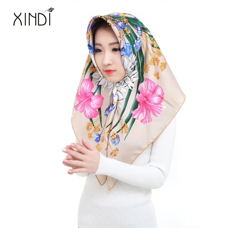 Акция Модные женские 100% шарф из шелковой саржи большой квадратный 14 момме