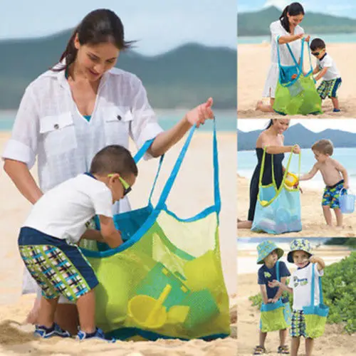 Для детей песок объект собирать игрушки Сетчатая Сумка большая сумка-тоут сумка