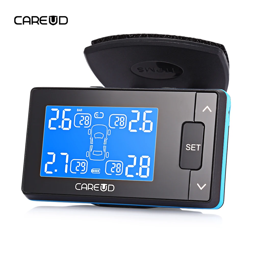 CAREUD U902 TPMS ЖК-дисплей Дисплей автомобильных шин Давление мониторинга Системы с 4