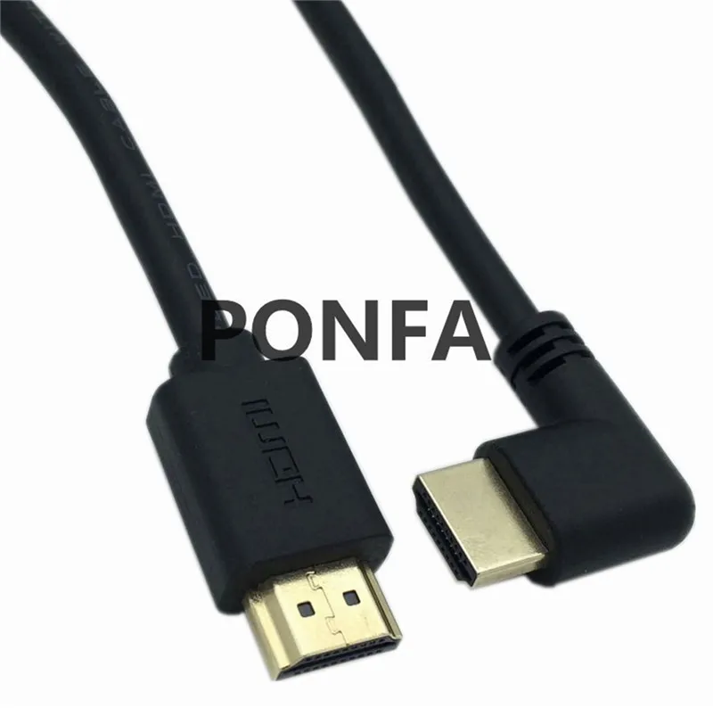 4K* 2K 60HZ HDMI 2,0 A штекер HDMI v2.0 вверх и вниз и влево и вправо под углом 90 градусов мужской HD удлинитель HDMI 2,0 в Угловой кабель