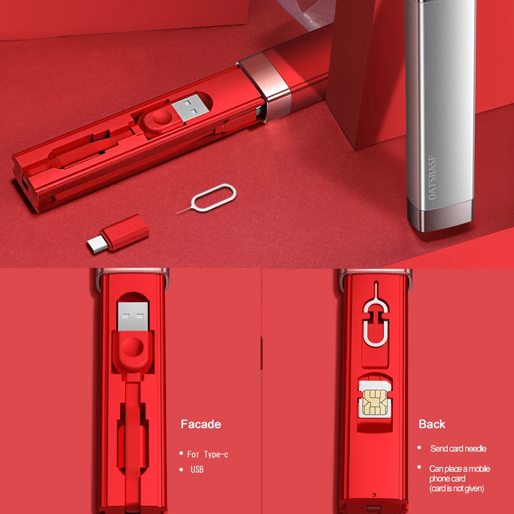 USB кабель Oatsbasf 3 в 1 для быстрой зарядки xiaomi redmi note 7 Samsung S9|Кабели мобильных
